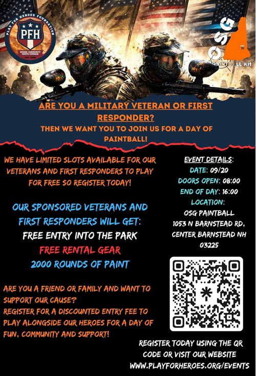 Fields of Valor Honoring our Heroes paintball day